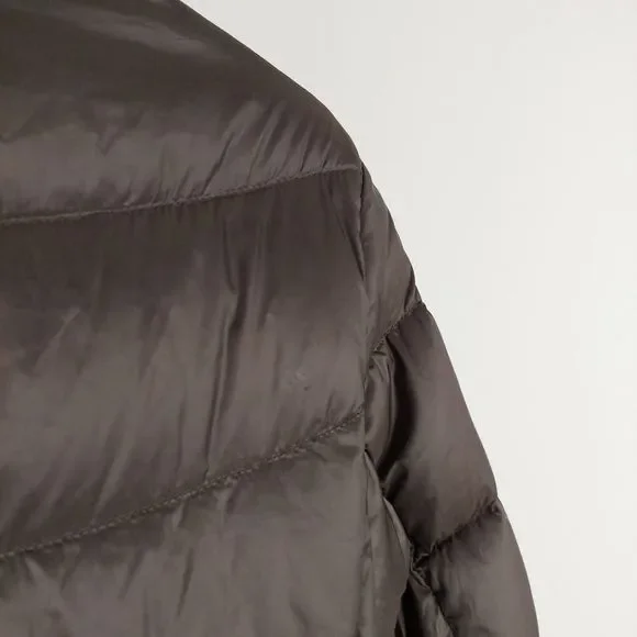 Uniqlo Dark Brown Ultra Light Down Jacket Coat Size Small Approx UK 8 - Picture 14 of 16